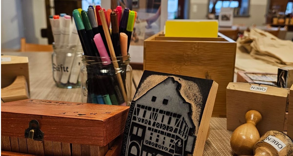 Druckwerkstatt Lutherhaus EIsenach Stempeldruck