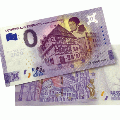 0-Euro-Souvenirschein, Lutherhaus Eisenach Anniversary